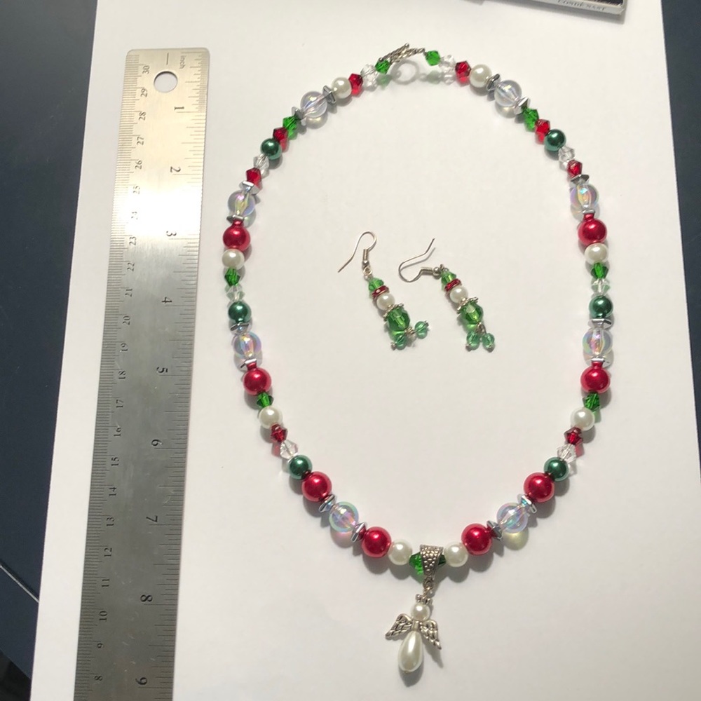 Christmas Necklace and Earring Set